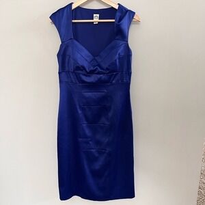 Signature by Sangria Royal Blue Mini Dress with stretch